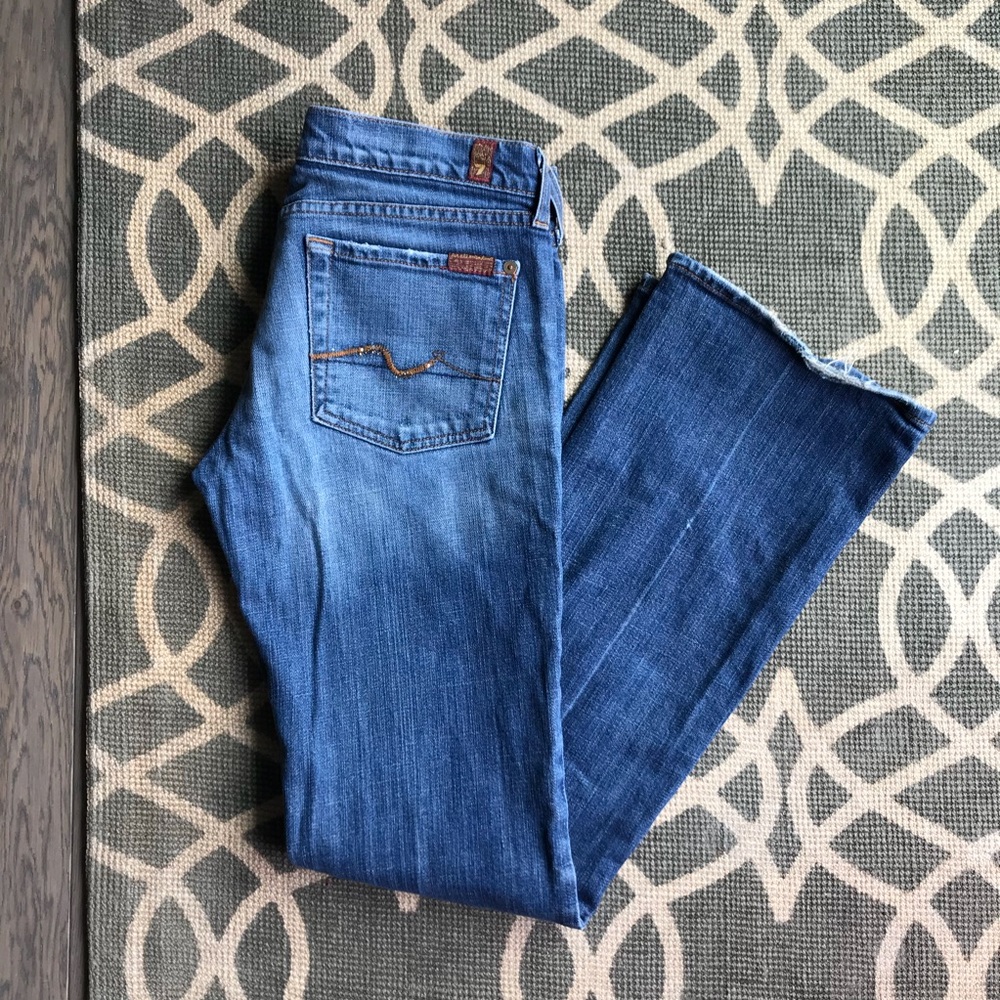7 For All Mankind Bootcut Low Rise Denim Jeans 28